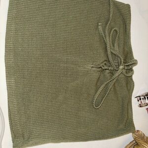 Forever 21 Sage Green Ribbed Halter Top